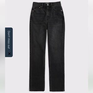 Abercrombie & Fitch Washed Black High Rise Jeans